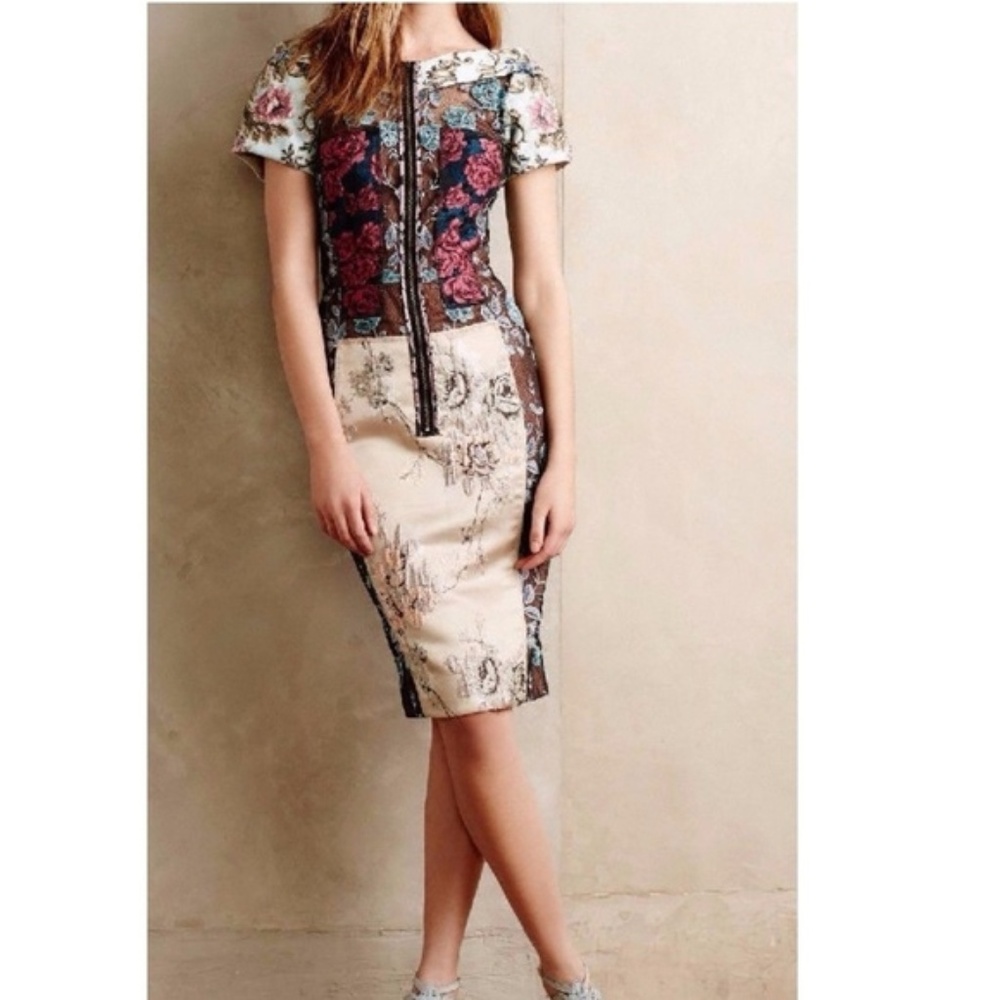 Pieced Brocade Dress Beguile Byron Lars Sz 4 - NWOT - Picture 3 of 13